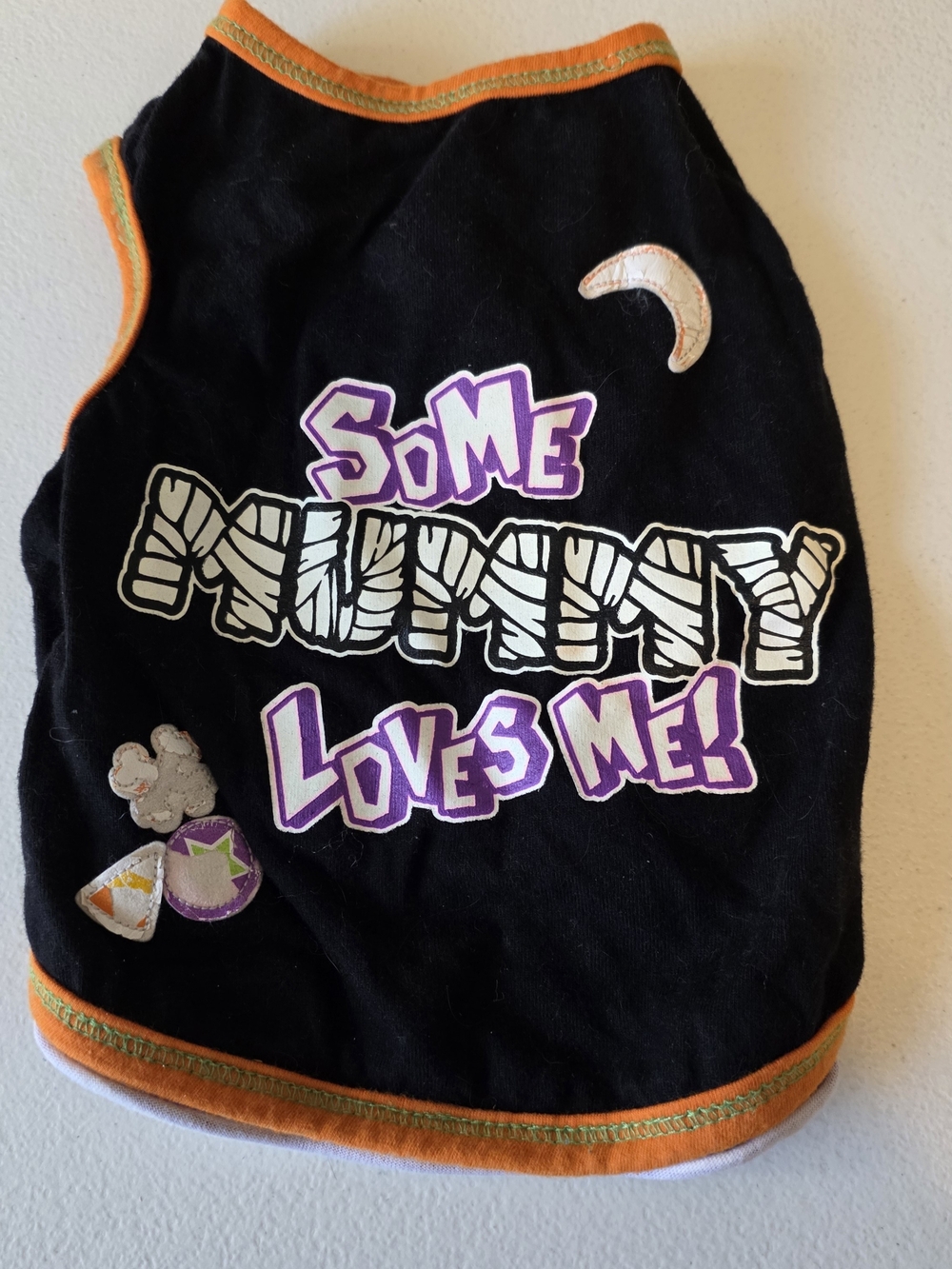 Some Mummy Loves Me Black Dog Tee - Cute Halloween Costume Pet Shirt
